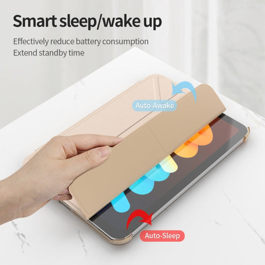For iPad mini 2024 / mini 6 Double-sided Matte Translucent PC Deformation Tablet Leather Case with Holder & Sleep / Wake-up Function(Black) - iPad mini 6 Cases by buy2fix | Online Shopping UK | buy2fix