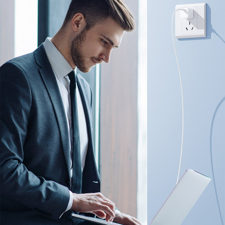 WK WP-U133 GaN 33W Cube Sugar Gallium Nitride Charger with USB to USB-C / Type-C Data Cable, CN Plug by WK