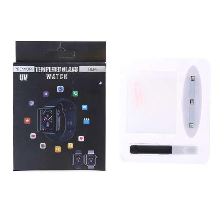 UV Liquid Curved Full Glue Full Screen Tempered Glass Film For Apple Watch Series 9 / 8 / 7 41mm - Screen Protector by buy2fix | Online Shopping UK | buy2fix