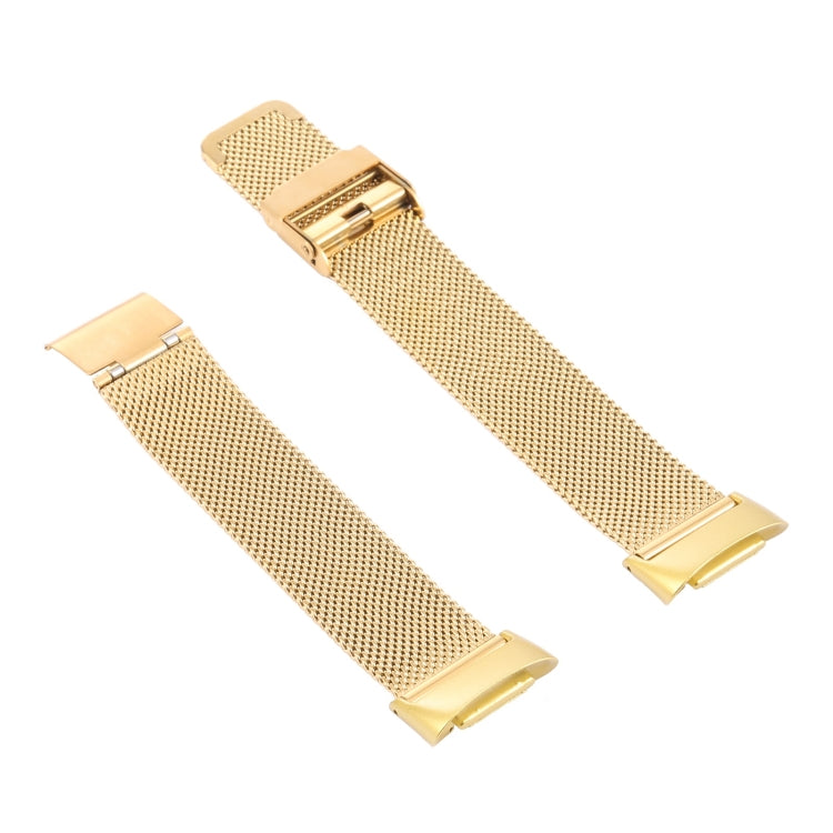 For Fitbit Charge 5 Milan Steel Double Buckles Strap Watch Band(Gold) - Watch Bands by buy2fix | Online Shopping UK | buy2fix