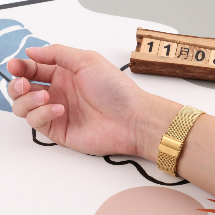 For Fitbit Charge 5 Milan Steel Double Buckles Strap Watch Band(Gold) by buy2fix