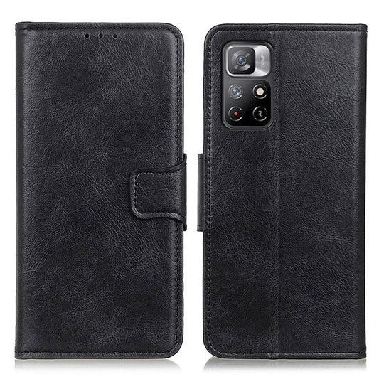 For Xiaomi Redmi Note 11 / Redmi Note 11 5G (China) / Poco M4 Pro 5G / Redmi Note 11T 5G(India) Mirren Crazy Horse Texture Horizontal Flip Leather Phone Case with Holder & Card Slots & Wallet(Black) by buy2fix