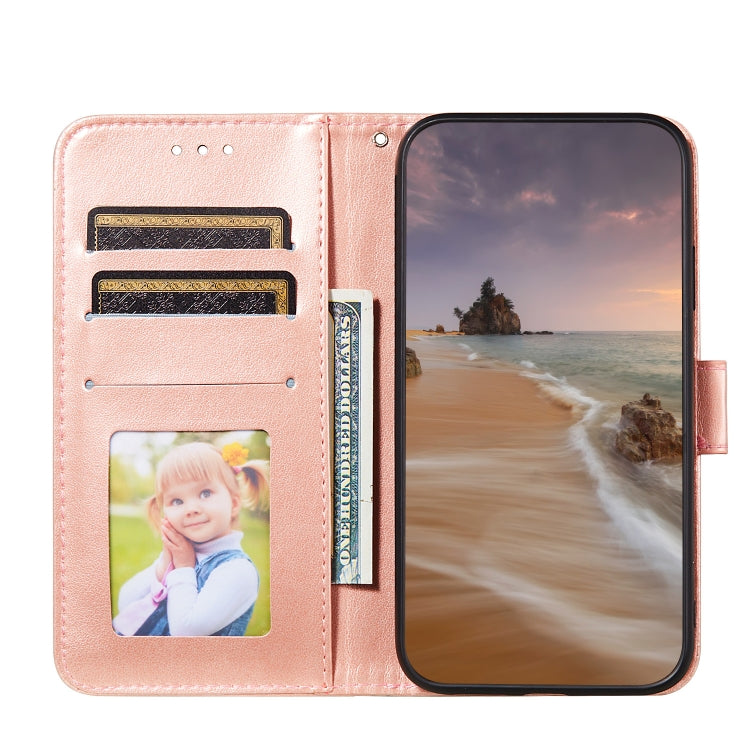 For Samsung Galaxy S22 5G Solid Color Leather Phone Case with Holder & Card Slots & Wallet & Lanyard(Rose Gold) - Galaxy S22 5G Cases by buy2fix | Online Shopping UK | buy2fix