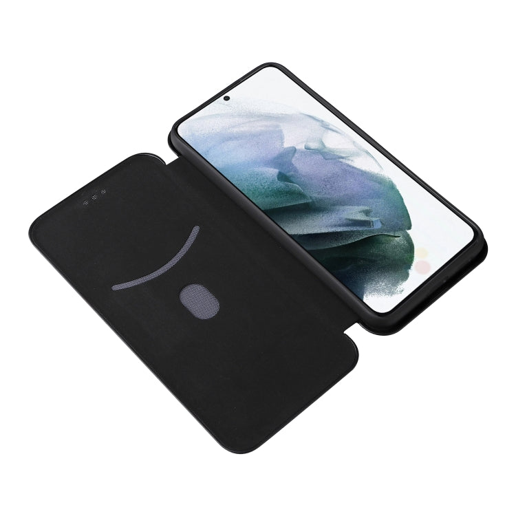 For Samsung Galaxy S22 Carbon Fiber Texture Horizontal Flip Leather Phone Case(Black) - Galaxy S22 5G Cases by buy2fix | Online Shopping UK | buy2fix