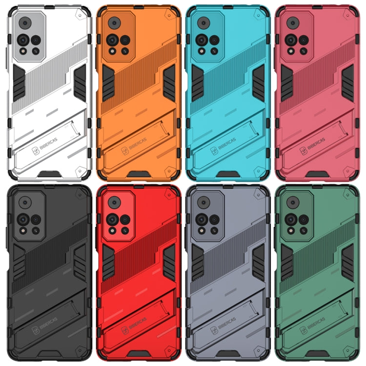 For Xiaomi Redmi Note 11 Pro / Note 11 Pro+ Punk Armor 2 in 1 PC + TPU Shockproof Phone Case with Invisible Holder(Green) by buy2fix