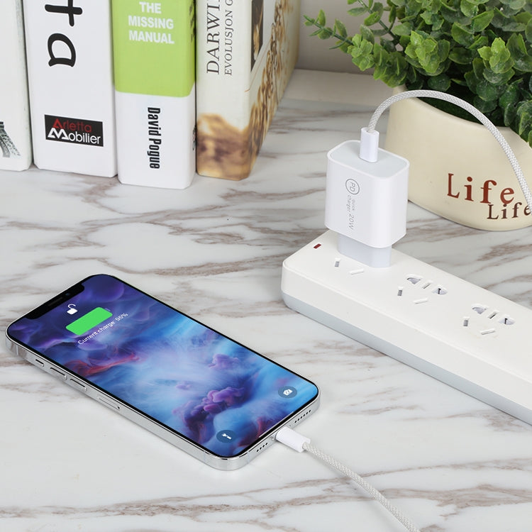 SDC-20W PD USB-C / Type-C Travel Charger + 1m 12W USB-C / Type-C to 8 Pin Data Cable Set, EU Plug(Blue) - USB Charger by buy2fix | Online Shopping UK | buy2fix