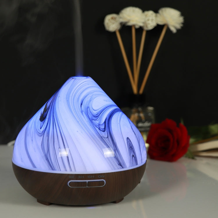 400ml Volcano Shape Humidifier Glass Aromatherapy Machine Automatic Alcohol Sprayer, Plug Specification:AU Plug(Coffee) - Air Purifiers & Accessories by buy2fix | Online Shopping UK | buy2fix