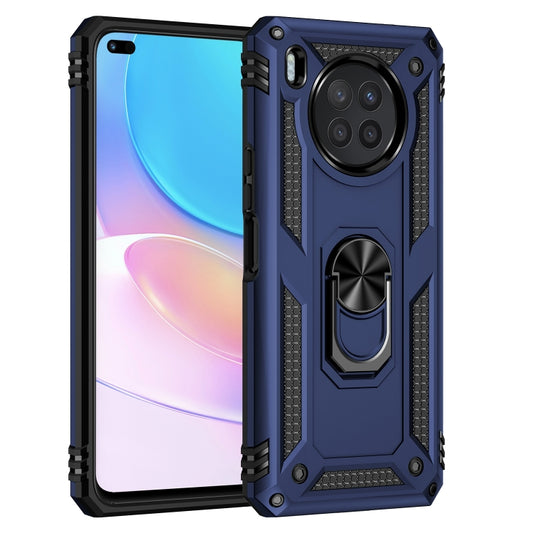 For Huawei nova 8i Shockproof TPU + PC Phone Case with 360 Degree Rotating Holder(Blue) by buy2fix