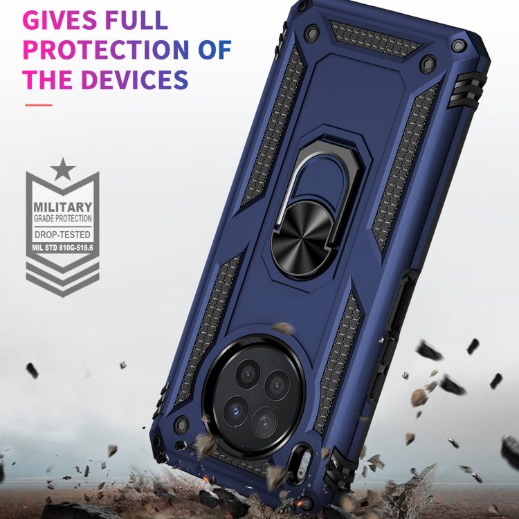 For Huawei nova 8i Shockproof TPU + PC Phone Case with 360 Degree Rotating Holder(Blue) by buy2fix