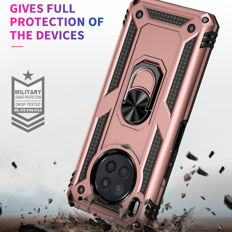 For Huawei nova 8i Shockproof TPU + PC Phone Case with 360 Degree Rotating Holder(Rose Gold) by buy2fix