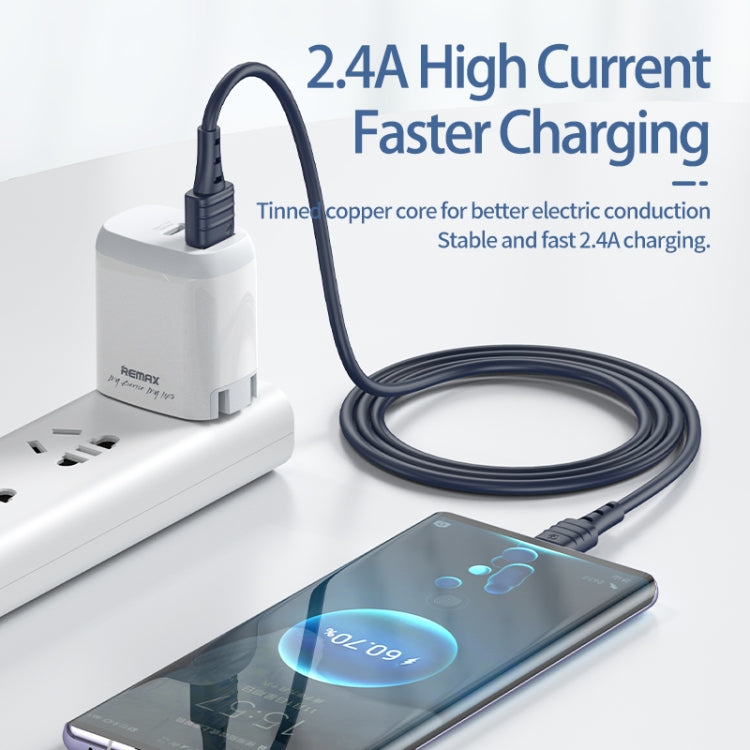 REMAX RC-179a 2.4A Type-C / USB-C High Elastic TPE Fast Charging Data Cable, Length: 1m(White) - USB-C & Type-C Cable by REMAX | Online Shopping UK | buy2fix