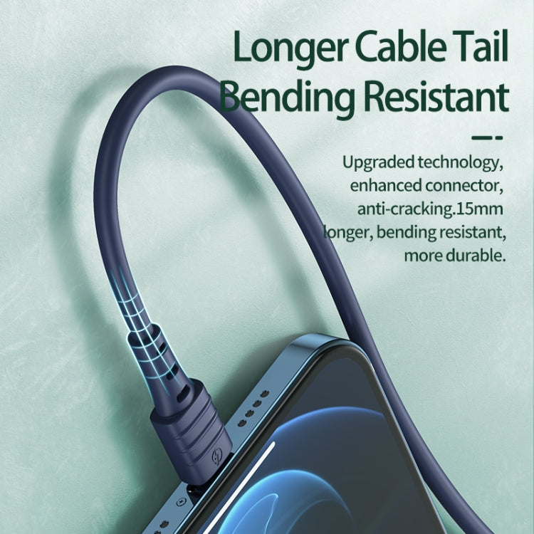 REMAX RC-179i 2.4A 8 Pin High Elastic TPE Fast Charging Data Cable, Length: 1m(Blue) - Normal Style Cable by REMAX | Online Shopping UK | buy2fix