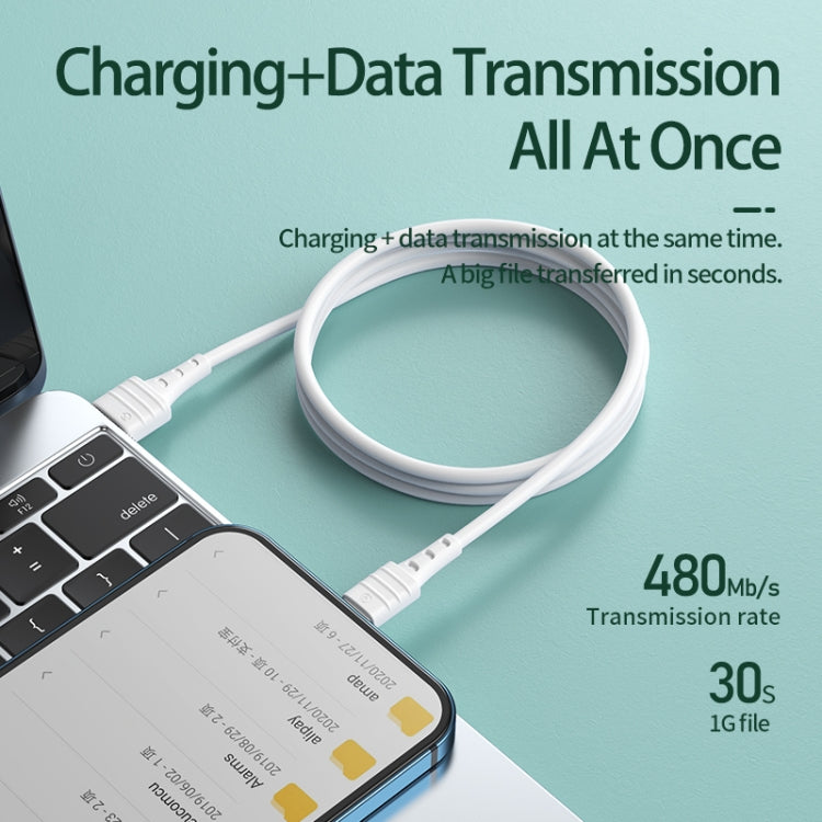 REMAX RC-179i 2.4A 8 Pin High Elastic TPE Fast Charging Data Cable, Length: 1m(Blue) - Normal Style Cable by REMAX | Online Shopping UK | buy2fix