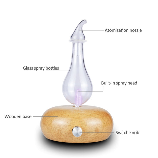 Wood Essential Oil Diffuser Aromatherapy Machine Automatic Alcohol Sprayer, Plug Specification:AU Plug(Light Brown) by buy2fix