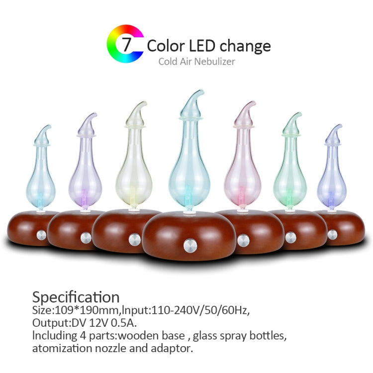 Wood Essential Oil Diffuser Aromatherapy Machine Automatic Alcohol Sprayer, Plug Specification:EU Plug(Dark Brown) - Air Purifiers & Accessories by buy2fix | Online Shopping UK | buy2fix