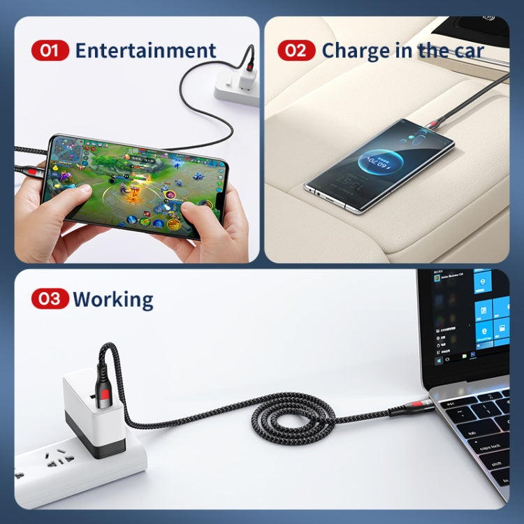 REMAX RC-195 Lesu Series PD 65W USB-C / Type-C to USB-C / Type-C Fast Charging Data Cable, Cable Length: 1m(Black) by REMAX