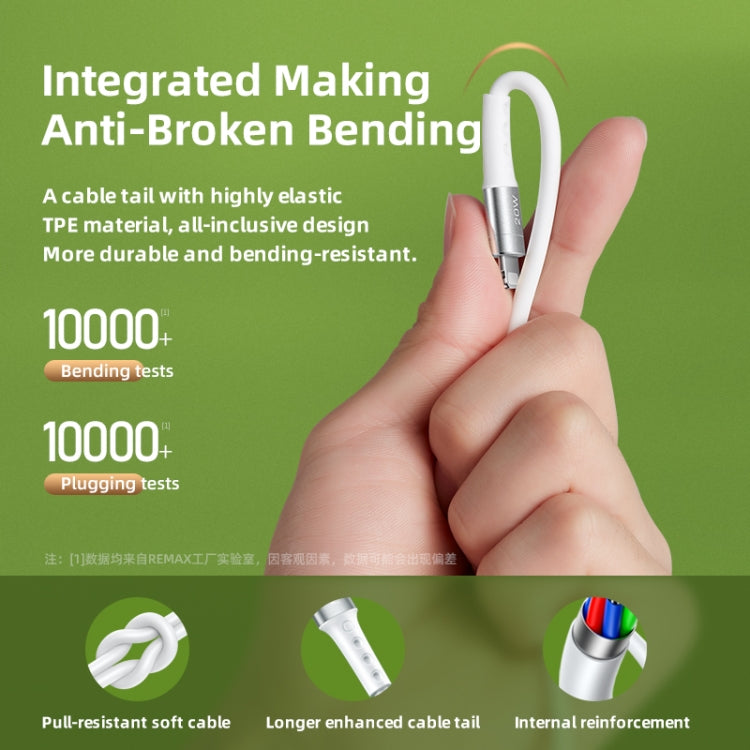 REMAX RC-198a Chaining II Series 5A USB to USB-C / Type-C Fast Charging Data Cable, Cable Length: 1m(White) by REMAX