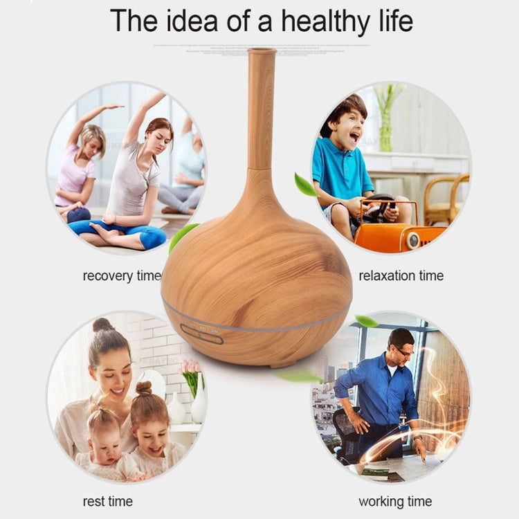 Creative Fragrance Machine Pointed Mouth Humidifier Automatic Alcohol Sprayer with Colorful LED Light, Plug Specification:AU Plug(Light Brown) by buy2fix