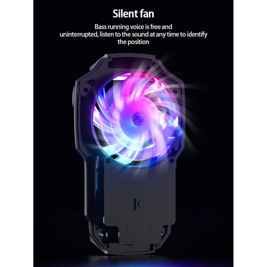 MeMo FL05 Fan Mobile Phone Radiator with Colorful Lights(Black) by buy2fix