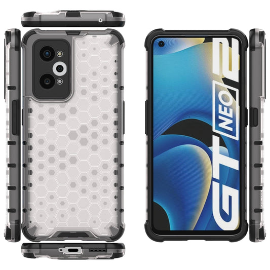 For OPPO Realme GT Neo2 5G Shockproof Honeycomb PC + TPU Phone Case(White) by buy2fix