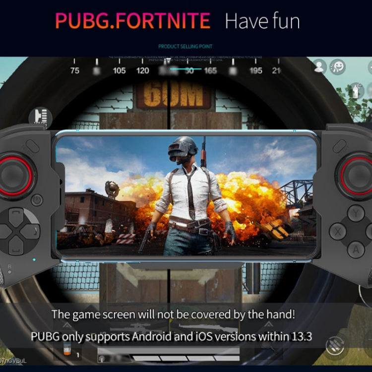 MOCUTE 060 Stretch Dual Joystick Bluetooth Gamepad For Android & iOS(Red+Blue) by buy2fix