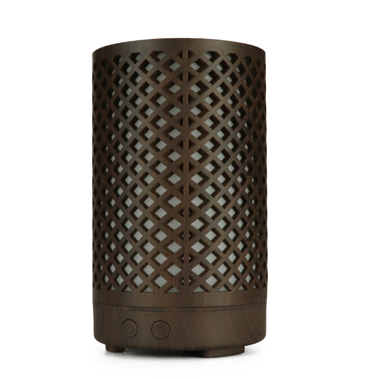 USB 200ml Hollow-out Forest Pattern Wooden Essential Oil Aromatherapy Machine Ultrasonic Humidifier Automatic Alcohol Sprayer(Dark Brown-1) - Air Purifiers & Accessories by buy2fix | Online Shopping UK | buy2fix
