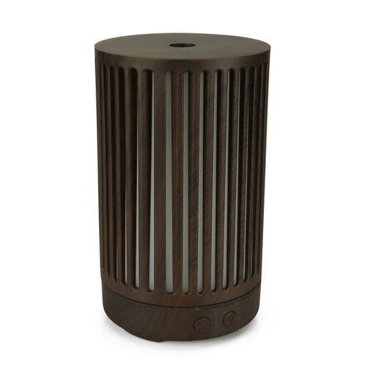 200ml Hollow-out Forest Pattern Wooden Essential Oil Aromatherapy Machine Ultrasonic Humidifier Automatic Alcohol Sprayer, Plug Specification:US Plug(Dark Brown-2) by buy2fix