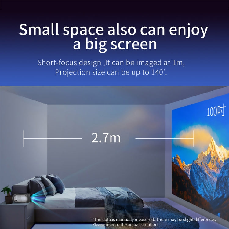 T7 1920x1080P 200 ANSI Portable Home Theater LED HD Digital Projector, Same Screen Version, UK Plug(Black) - LED Projector by buy2fix | Online Shopping UK | buy2fix