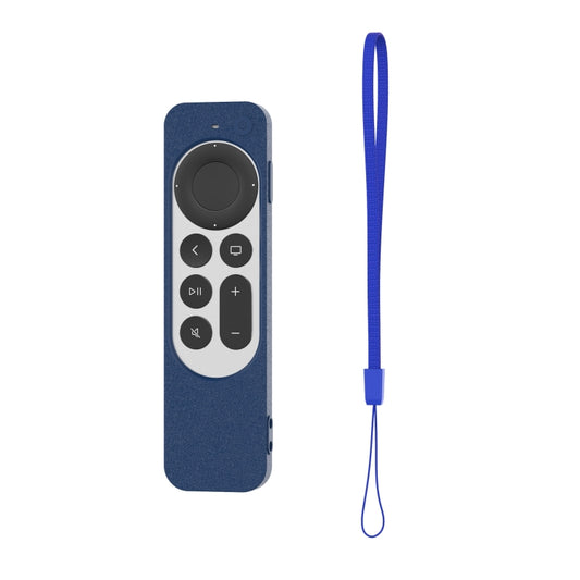 Silicone Protective Case Cover For Apple TV 4K 4th Siri Remote Controller(Blue) by buy2fix