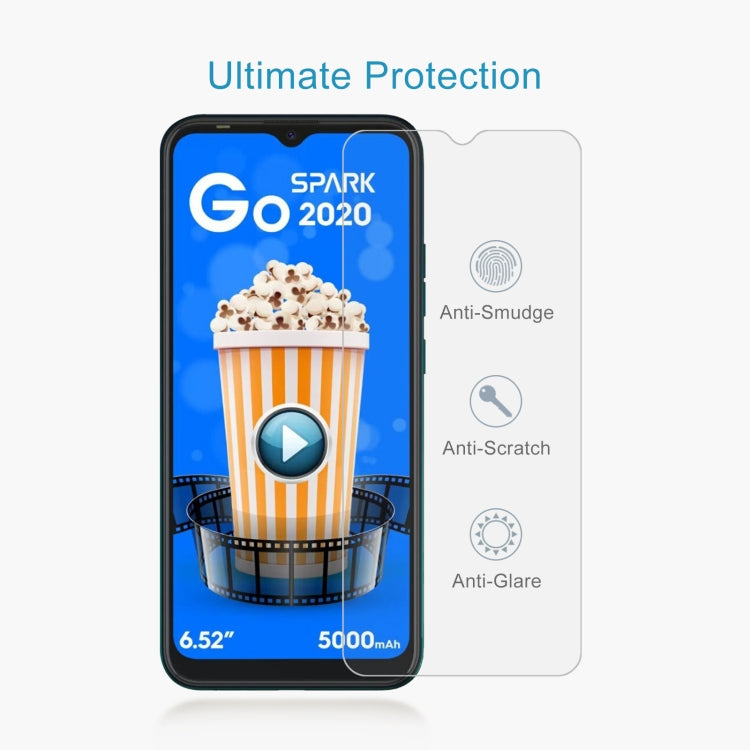 10 PCS 0.26mm 9H 2.5D Tempered Glass Film For Tecno Spark Go 2020 - Tecno Tempered Glass by buy2fix | Online Shopping UK | buy2fix