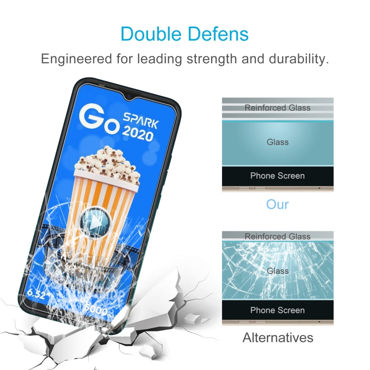 10 PCS 0.26mm 9H 2.5D Tempered Glass Film For Tecno Spark Go 2020 - Tecno Tempered Glass by buy2fix | Online Shopping UK | buy2fix
