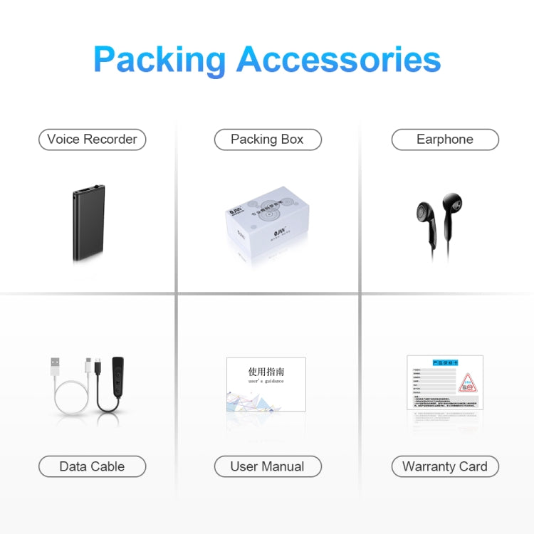 Q1 Intelligent HD Noise Reduction Voice Control Recorder, Capacity:8GB(Black) - Recording Pen by buy2fix | Online Shopping UK | buy2fix