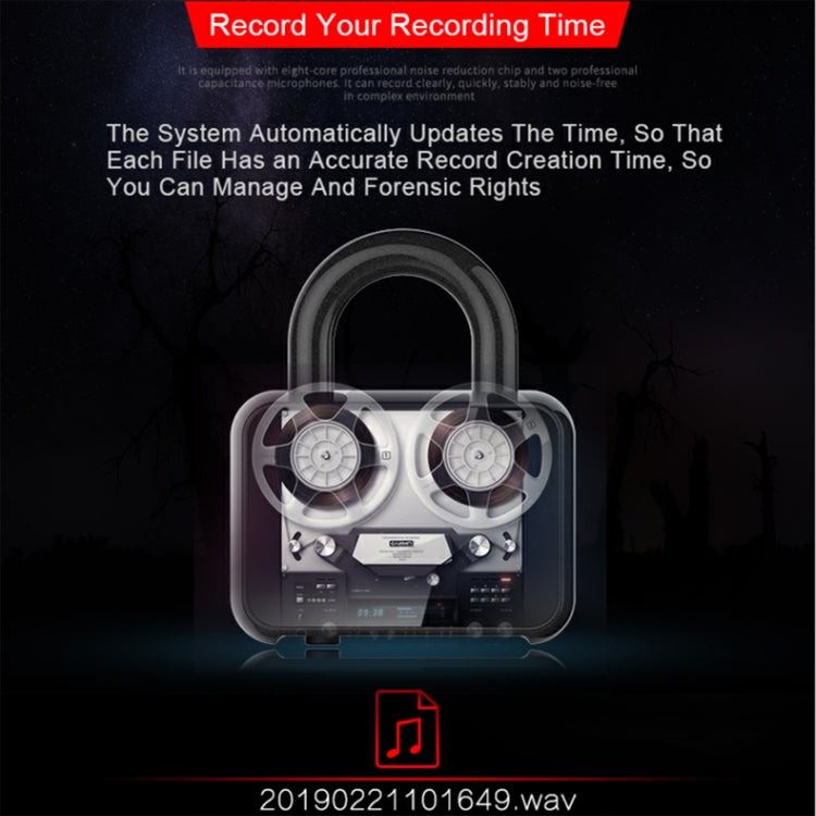 Q11 Intelligent HD Noise Reduction Lock Voice Recorder, Capacity:32GB(Black) - Recording Pen by buy2fix | Online Shopping UK | buy2fix