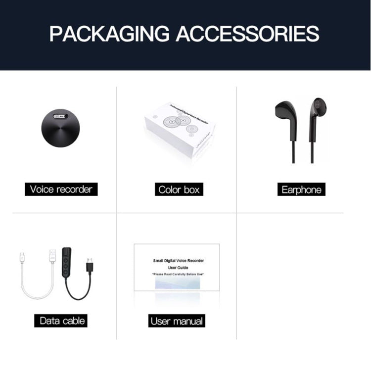 Q37 Intelligent HD Noise Reduction Voice Recorder, Capacity:16GB(Black) by buy2fix