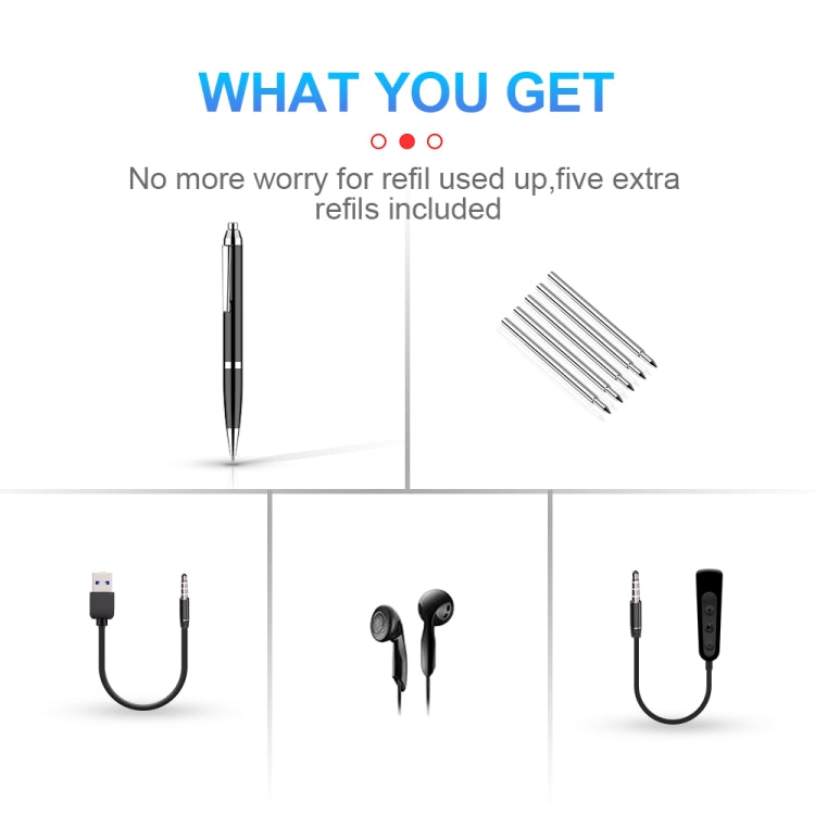 Q90 Intelligent HD Digital Noise Reduction Recording Pen, Capacity:32GB(Black) by buy2fix