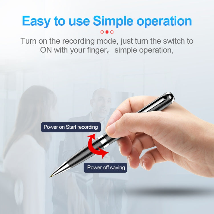 Q96 Intelligent HD Digital Noise Reduction Recording Pen, Capacity:4GB(Black) - Recording Pen by buy2fix | Online Shopping UK | buy2fix