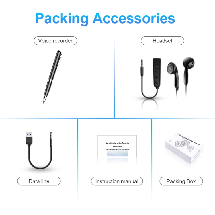 Q96 Intelligent HD Digital Noise Reduction Recording Pen, Capacity:64GB(Black) by buy2fix