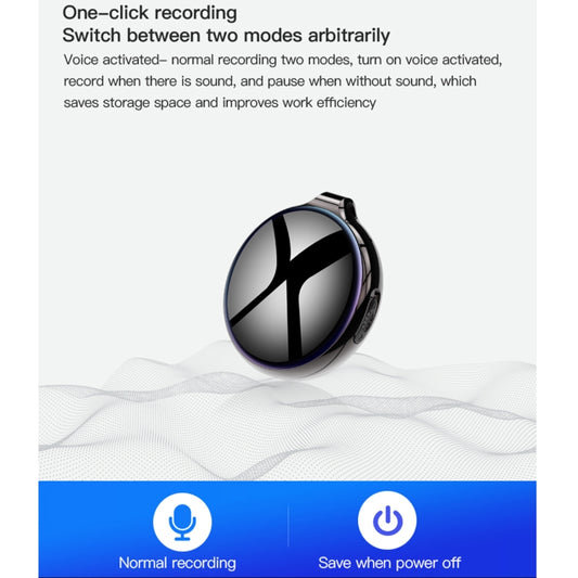 Q39 AI Intelligent High-definition Noise Reduction Voice Control Recorder, Capacity:32GB(Black) by buy2fix