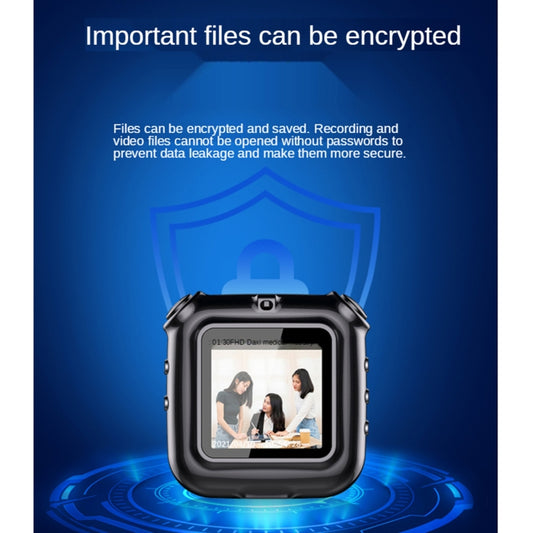 V9 AI Intelligent High-definition Noise Reduction Conference Voice Recorder,Support Real-time Camera Viewing, Capacity:32GB(Black) by buy2fix