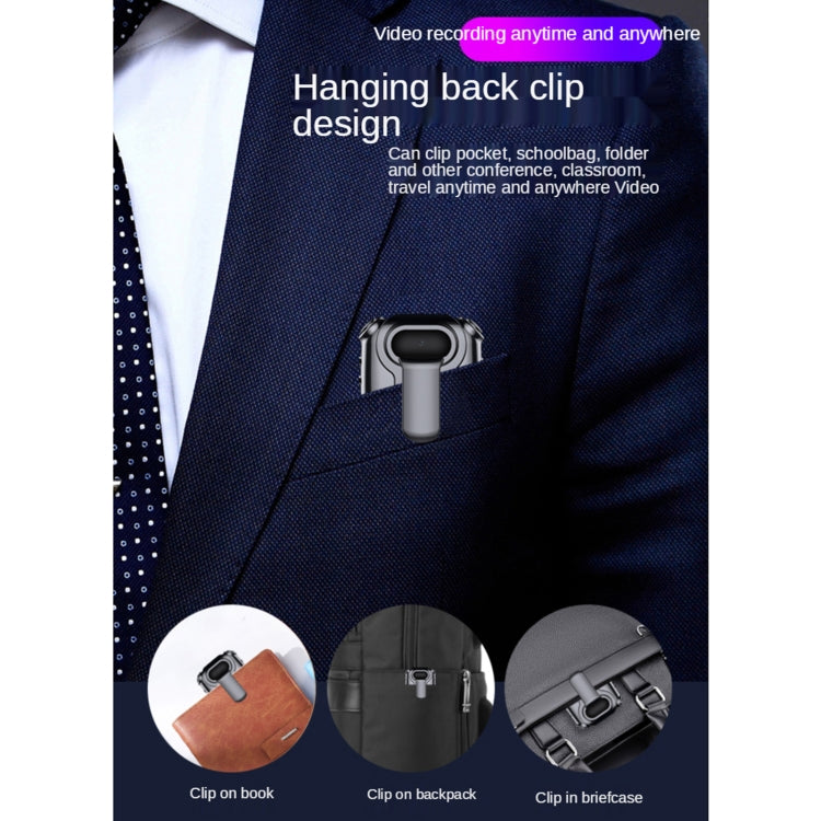 V9 AI Intelligent High-definition Noise Reduction Conference Voice Recorder,Support Real-time Camera Viewing, Capacity:256GB(Black) by buy2fix