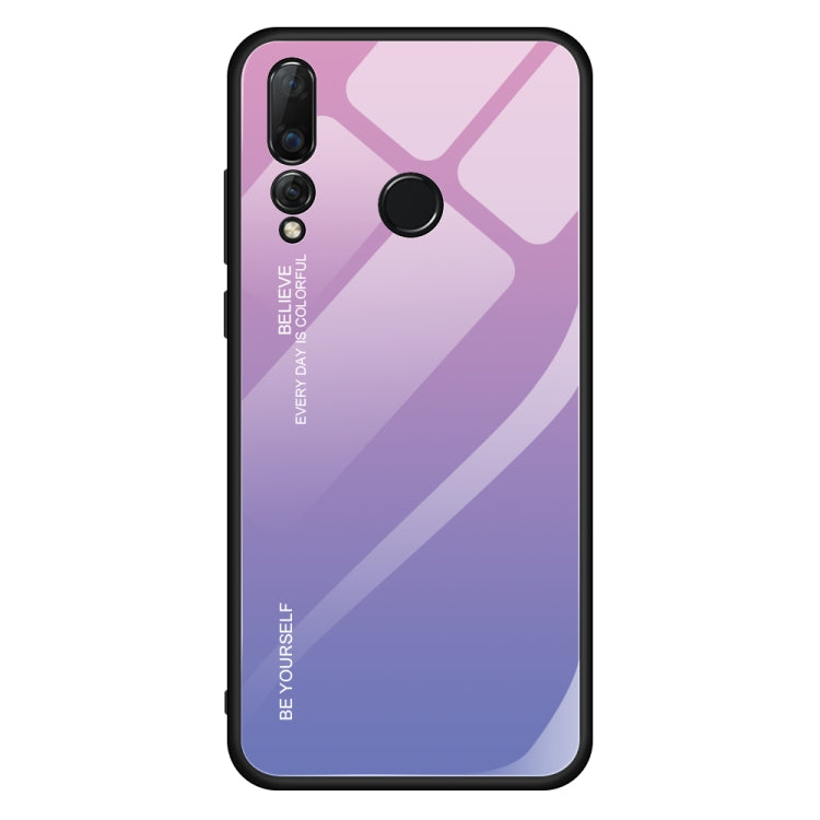 For Huawei Nova 4 Gradient Color Glass Case(Light Purple) - Huawei Cases by buy2fix | Online Shopping UK | buy2fix