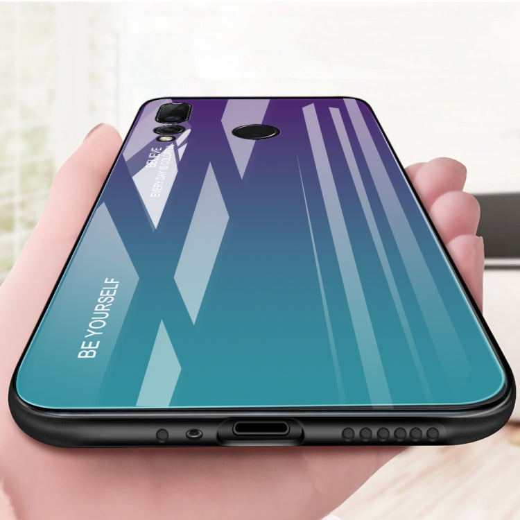 For Huawei Nova 4 Gradient Color Glass Case(Light Purple) - Huawei Cases by buy2fix | Online Shopping UK | buy2fix