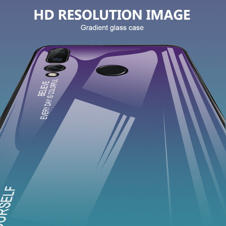 For Huawei Nova 4 Gradient Color Glass Case(Light Purple) - Huawei Cases by buy2fix | Online Shopping UK | buy2fix