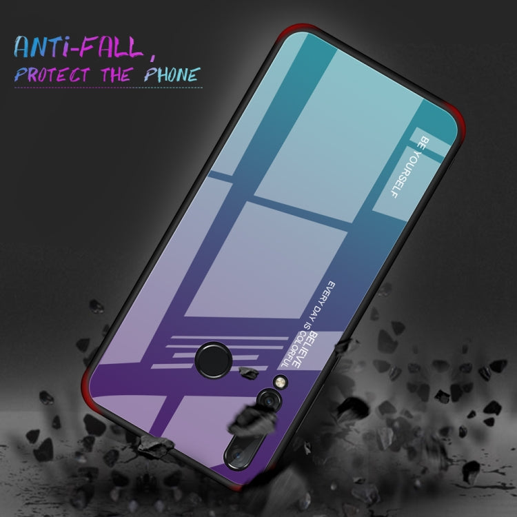 For Huawei Nova 4 Gradient Color Glass Case(Light Purple) - Huawei Cases by buy2fix | Online Shopping UK | buy2fix