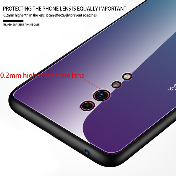 For OPPO Reno Z Gradient Color Glass Case(Light Purple) - OPPO Cases by buy2fix | Online Shopping UK | buy2fix