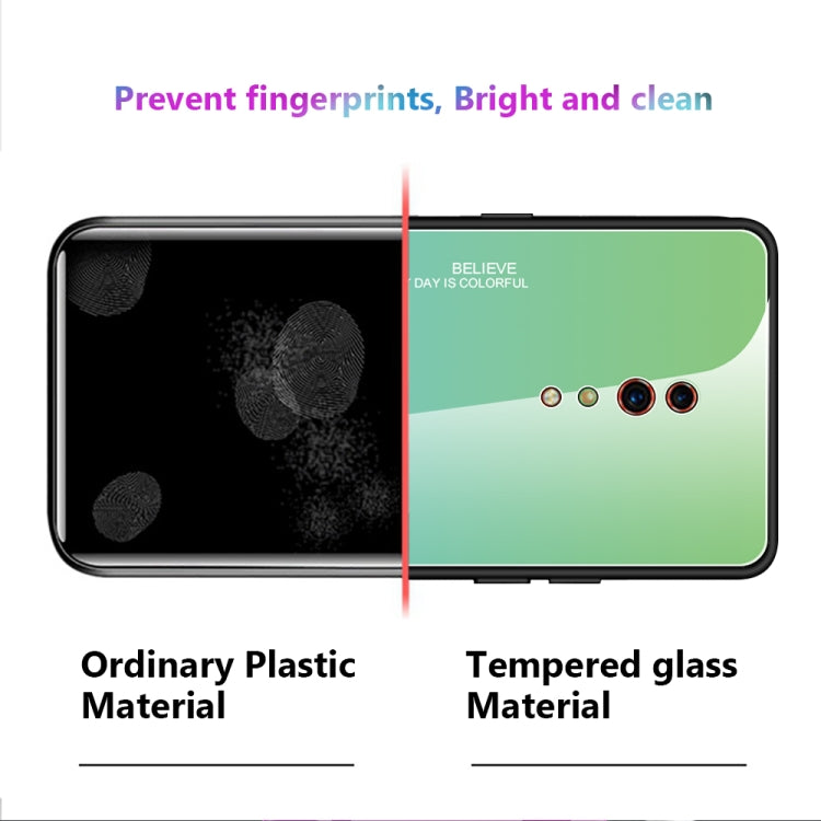 For OPPO Reno Z Gradient Color Glass Case(Light Purple) - OPPO Cases by buy2fix | Online Shopping UK | buy2fix