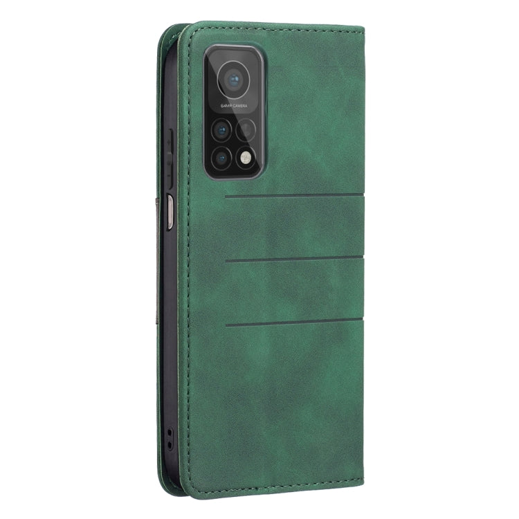 For Xiaomi Mi 10T Pro 5G / 10T 5G / Redmi K30S Magnetic Splicing Leather Phone Case(Green) - Xiaomi Cases by buy2fix | Online Shopping UK | buy2fix