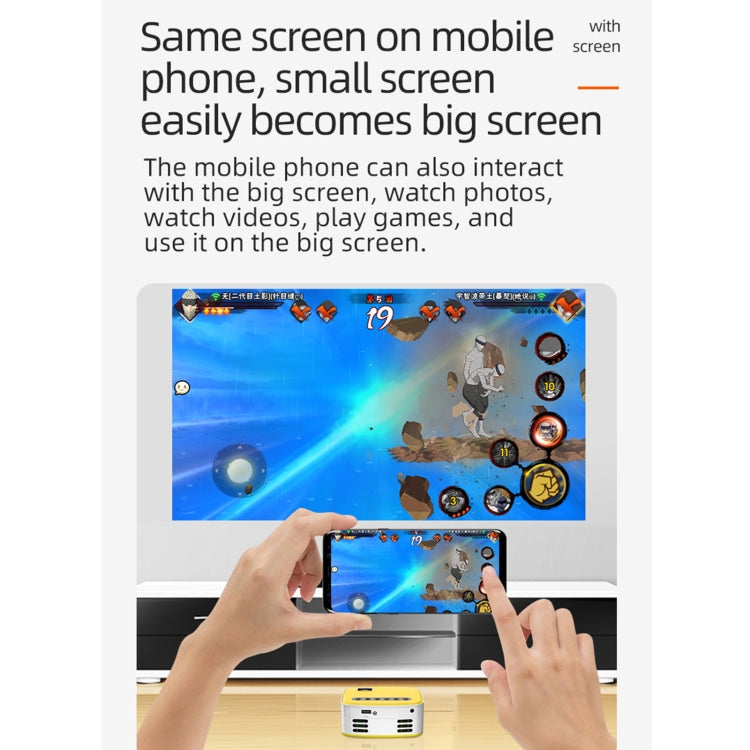 T20 320x240 400 Lumens Portable Home Theater LED HD Digital Projector, Same Screen Version, UK Plug(Black White) - LED Projector by buy2fix | Online Shopping UK | buy2fix