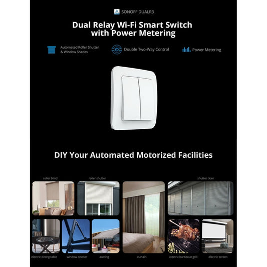 Sonoff DUALR3 Dual Ways Control WiFi Smart Switch Module by Sonoff