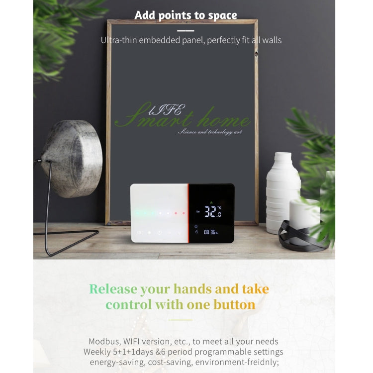 BHT-005-GBLW 220V AC 16A Smart Home Heating Thermostat for EU Box, Control Electric Heating with Only Internal Sensor & WIFI Connection - Thermostat & Thermometer by buy2fix | Online Shopping UK | buy2fix